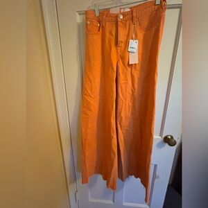 Orange wide leg Free People jeans